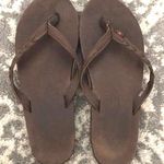 Rainbow Sandals Brown Braided Flip Flops Photo 0