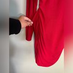 Princess Polly  Red Ribbed Ruched Side Keyhole Back Bodycon Dress size 8 Photo 3