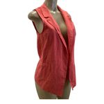 BCX  Coral Linen Open Front Vest New With Tags Photo 1
