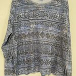 Sigrid Olsen Vintage  Blue Patterned Women’s 100% Cotton Shirt 2X Photo 0