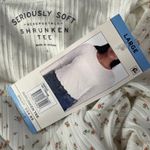 Aeropostale Large Shrunken Tee Top Floral Stretch Long Sleeve Ruffled Hem Ribbed Photo 6