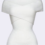 525 America  Revolve White Ribbed Knit Off The Shoulder Short Sleeve Top EUC Sz S Photo 0