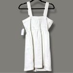 American Eagle AE size XS white button up denim mini length dress overall pockets adjustable Photo 3