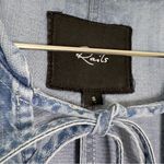 Rails  Mel Chambray Raw Hem Long Sleeve Denim Short Dress Tencel Photo 2