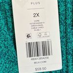 kim rogers New! NWT  Green Marble Cable Cardigan 2X Photo 7