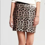 Banana Republic  Mini Skirt Leopard Sequin 8 petite Mob Wife Photo 1