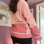 Vintage 80s Victoria Jones Pastel Pink Southwestern Beaded Ramie Cotton Sweater Size M Photo 2