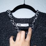 ZARA Black Sequined Passementerie Sweater Dress Size Small Photo 3