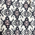 Xhilaration Bohemian Black Cream & Pink Lightweight Comfy Tapered Ankle Casual Pants Size XL Photo 1