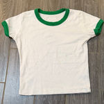 Daily Drills  womens super soft stretch babydoll Tee kellyGreen Trim XS/S EUC Photo 0