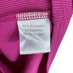 Emerson Lang Hot Pink Ribbed Knit Long Bell Sleeve Asymmetrical Neckline Top M Size M Photo 6