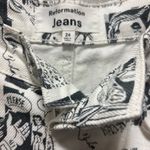 Reformation  Comic Newsprint High Rise Straight Long Jeans Size 24 Photo 9