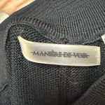 Maniere De Voir Manière De Voir Black Knitted High Waisted Leggings Size Medium Photo 12