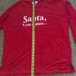 Funny Christmas Party Tee Santa I Can Explain Leopard Cuffs Festive Casual L Red Size L Photo 6