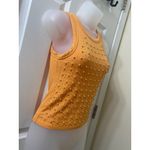 White Birch ORANGE Sleeveless Tank Top Crew Neckline Fitted Women’s Size s Photo 1