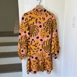 Farm Rio NWT Palms Mock Neck Sweater Long Sleeve Mini Dress in Pink & Leopard Photo 4