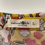 Natural Life  Size L Floral Cottagecore Boho Button Front Shirt Shift Dress Photo 5
