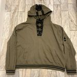 NEW LANY women's 26/28 (3X) lace up thick pullover hoodie sweatshirt green/black Green Photo 0