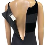 Jazz II Formal Black Velvet Accent Slit Front Sleeveless Maxi Gown Dress Size 10 Photo 8