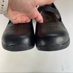 Drew  Orchid Mary Jane Black Leather Shoes Size 9 WW Photo 2