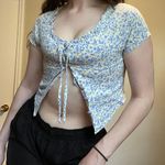 floral tie up baby tee Multi Size XS Photo 3