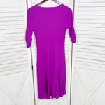 Lauren Ralph Lauren Ribbed Jersey Knit Henley Fit Flare Dress Purple XS Photo 8