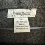 Neiman Marcus  | Grey Merino Wool Blend Open Front Cardigan Size Medium M Photo 3
