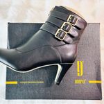 Buckle Strap Ankle Boots w/ Zipper Black Size 9 Photo 6