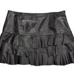 Silence + Noise Leather Ra Ra Skirt Photo 2