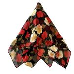 Sheer Floral Scarf Black Photo 0