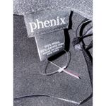 PHENIX Round Crown Fedora 100% Wool Hat Wide Brim Black OS Boho Chic Hat Photo 2