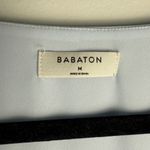 Babaton Aritzia Murphy Cropped Long Sleeve V Neck Blouse Light Blue Sz M Photo 1