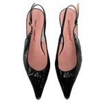 Dolce and Gabbana Black Snakeskin Kitten Heel Slingback Pumps Size 36.5 Photo 4