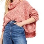 Free People BFF Cowl Neck Oversized Boxy Cozy Sweater: Scarlet Flame Red Photo 0