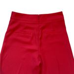 Veronica Beard  Red Wide Leg Sailor Pants Sz 10 High Waist Trousers Career Button Photo 5