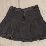 Simple Society  Black Pleated Jean Mini Skirt Photo 0