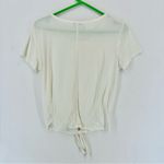 Delia's Delia’s Short Sleeve Front Tie T Shirt Small White Photo 6