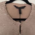 BCBGMAXAZRIA NWT BCBG Sequin Embellished Jacket with Ruffle Hem Size S Photo 6