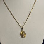 Vintage 14kt Gold Virgin Mary Pendant Necklace JGH Italy Catholic 3.71g Estate Photo 0