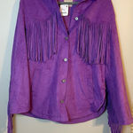We The Free Purple Fringe Women's Jacket Vegan Leather XS Photo 0