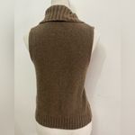Massimo Dutti  Chocolate Brown cotton wool  Women's Cardigan Vest sizeM Photo 4