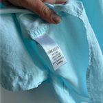 Frank & Eileen Mary Lightweight Cotton Semi Sheer Button Up Dress Blue XS Photo 7