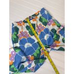 ZARA Pajama Style Floral Printed Trouser Pants Blue Orange High Waist Size XS Photo 3