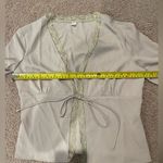 HEY BABE Trending Boho Vintage Cover Top w/Lace Trim, Vintage Cuff Tan Photo 5