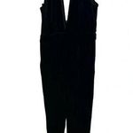 Jordyn Jagger High Neck Black Velour Jumpsuit Photo 0