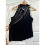 Catherine Malandrino  Black Velvet Keyhole Luxe Top Size S Sleeveless Photo 6