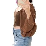 Urban Outfitters NWT Crop Top Cut-out Brown Sz Small Photo 4