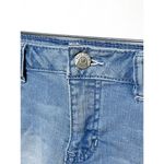 Blue Spice Rose Floral Embroidered Denim Cutoff Raw Hem Shorts Juniors 1 Stretch Photo 4