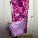 Lulus  Positively Serene Magenta Floral Cowl Neck Tie-Strap
Maxi Dress Size M Photo 7