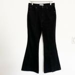 NEW SLVRLAKE Denim Indiana High Rise Flare Jeans Jet Black Plus Size 32 Photo 3